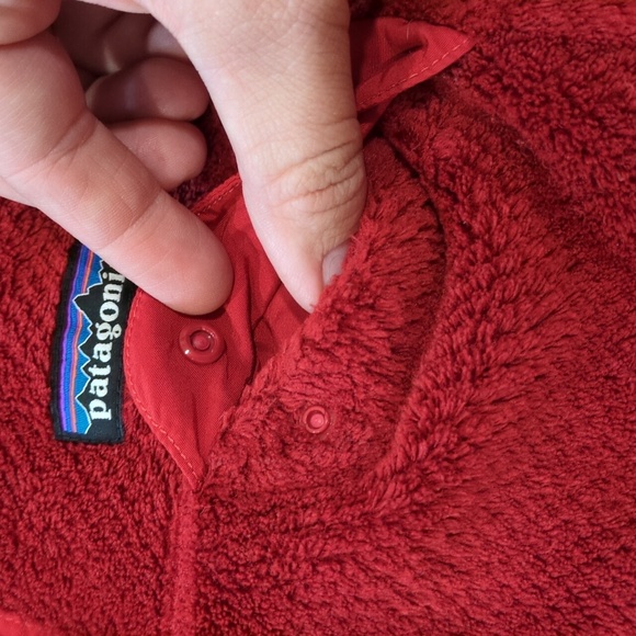 😍❤️ Patagonia Red Fleece Pullover Sweater Women's size Small 😍❤️ - Picture 4 of 11